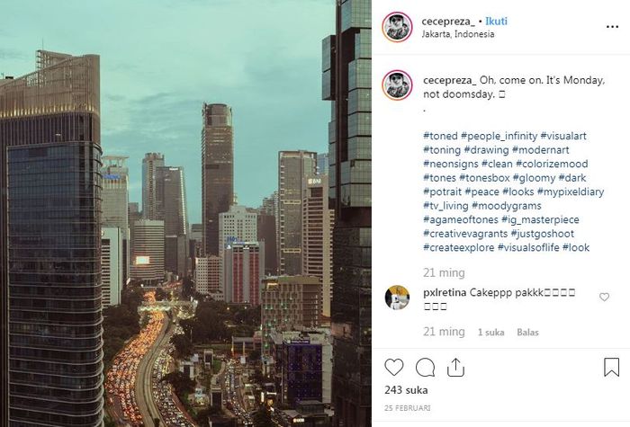 Salah satu hasil bidikan Cecep Reza