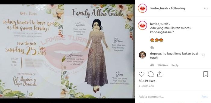 Undangan pernikahan Roger Danuarta dan Cut Meyriska