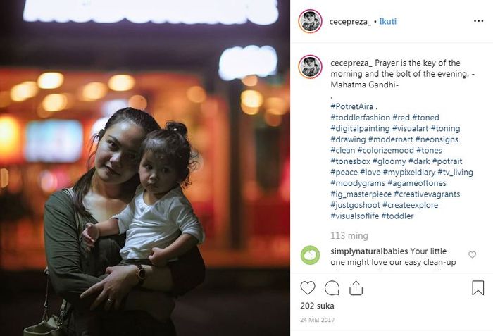Istri dan anak Cecep Reza