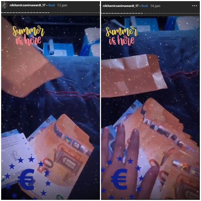 Nikita Mirzani pamer uang Euro