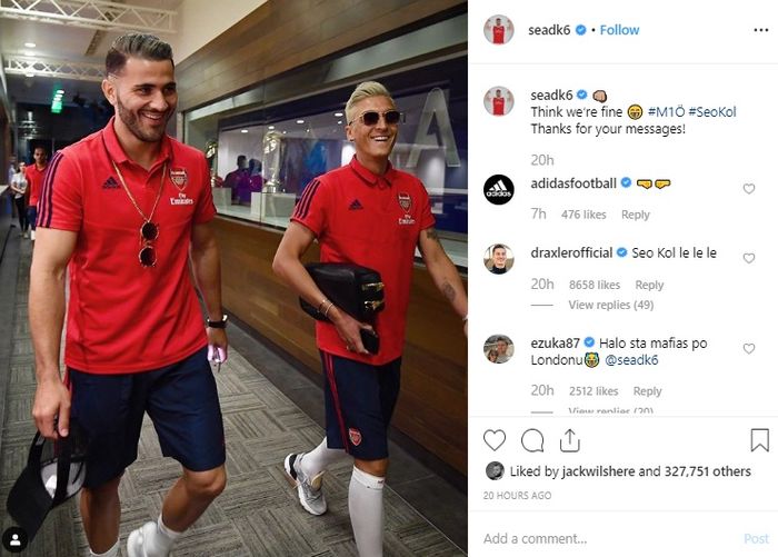 Tulis Kolasinac di Media Sosial Terkait keadaannya