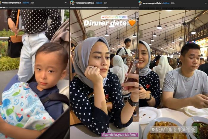 Unggahan Vanessa Angel saat berlibur dengan keluarga Milano Lubis
