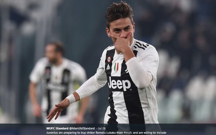 Striker Juventus, Paulo Dybala, yang dispekulasikan bakal menuju ke Liga Inggris.