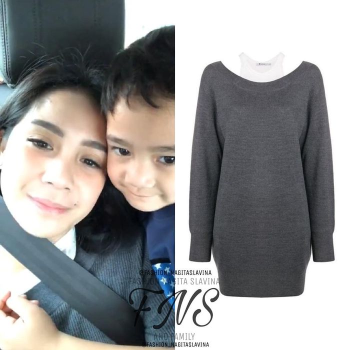 Cuma Tampil Simpel Saat Foto Sama Rafathar, Nagita Slavina Pakai Sweater Polos Harga Jutaan Rupiah
