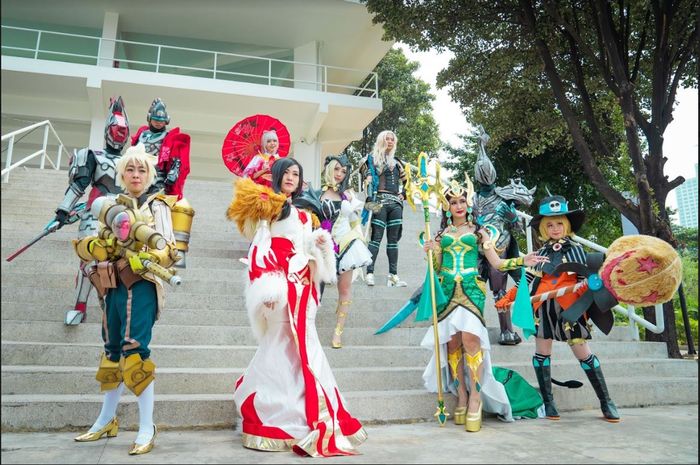 Para cosplayer di acara MLBB All Star 2019.