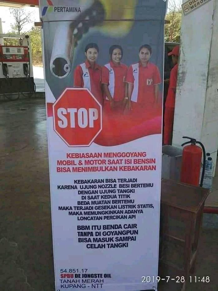 Foto SPBU di Kupang yang beredar di media sosial