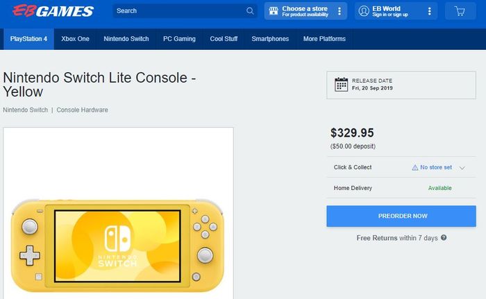 order nintendo switch lite