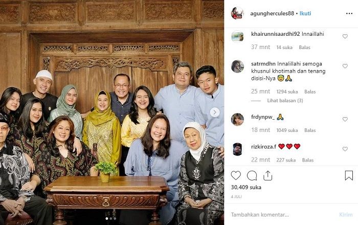 Unggahan terakhir Agung Hercules
