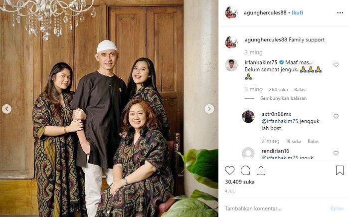 Unggahan terakhir Agung Hercules