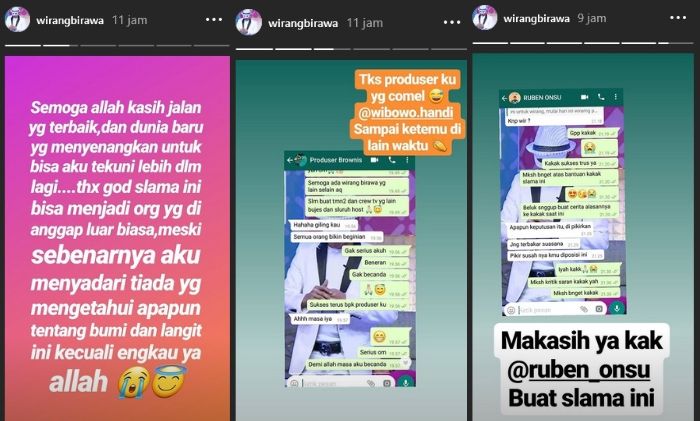 Komentar Ruben Onsu dan Produser Brownis untuk keputusan Wirang Birawa
