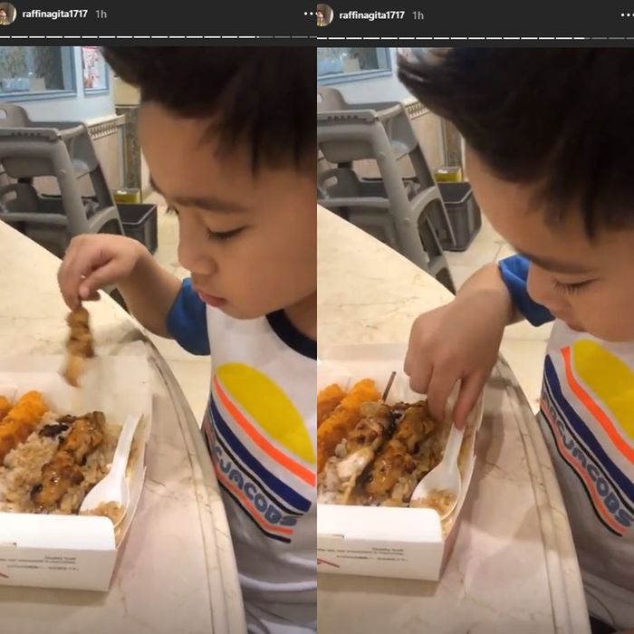 Unggahan <a href='https://pontianak.tribunnews.com/tag/nagita-slavina' title='Nagita Slavina'>Nagita Slavina</a> temani <a href='https://pontianak.tribunnews.com/tag/rafathar' title='Rafathar'>Rafathar</a> makan siang di Singapura