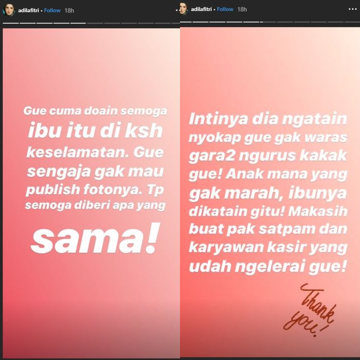 Curahan hati Adila Fitri