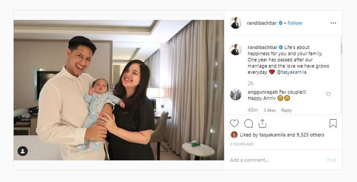 Unggahan Instagram Randi Bachtiar