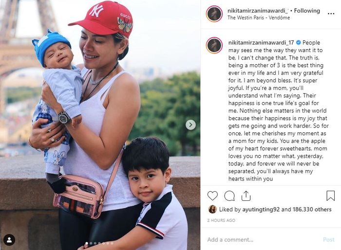 Nikita Mirzani akhirnya tunjukkan wajah putra ketiganya, Arkana Mawardi