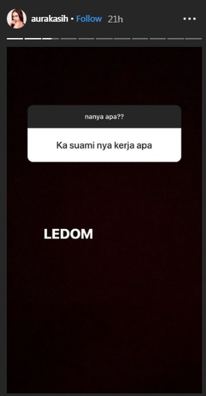 Aura Kasih menjawab pertanyaan warganet
instagram.com/aurakasih