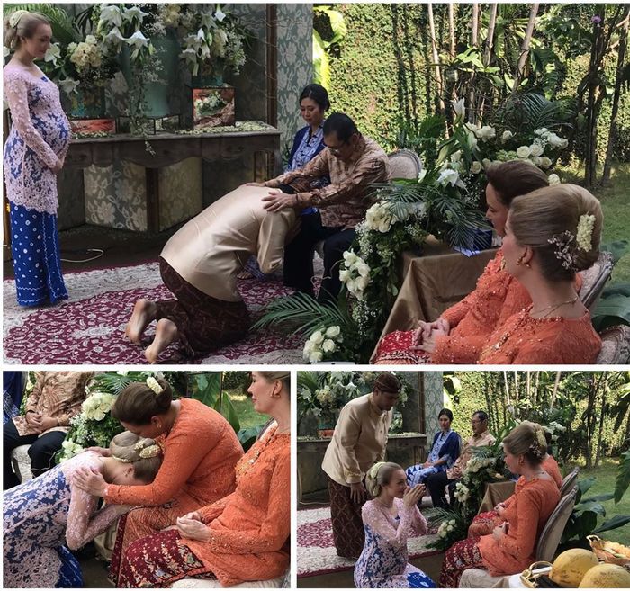 Halimah dan Bambang Trihatmodjo dalam prosesi sungkeman