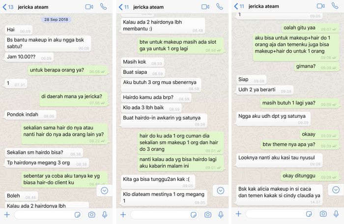 Chat Jericka A Team dengan @musimceri Twitter/musimceri