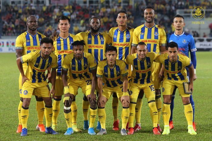 Skuat Pahang FA saat menghadapi Perak dalam lanjutan Piala Malaysia 2019 di Stadion Darul Makmur, Pahang, Kamis (8/8/2019).
