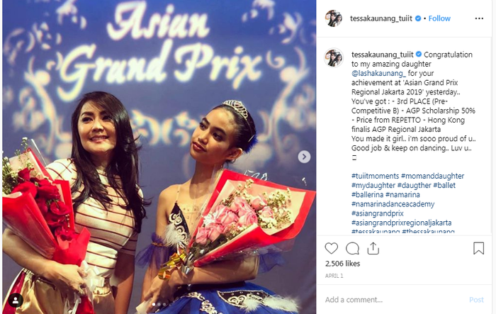 Anak Tessa kauanng yang ternyata seorang Ballerina.