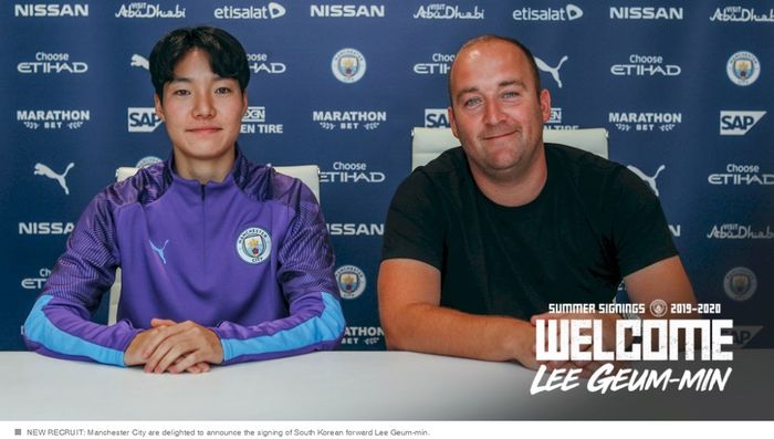 Lee Geum-min dari sepakbola wanita asal Korea Selatan bergabung ke Manchester City.