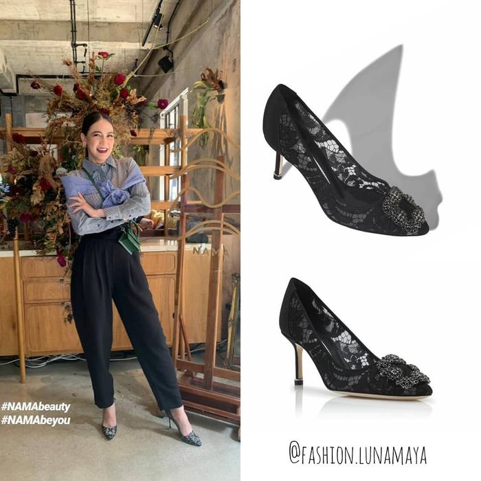 Sepatu yang dikenakan Luna Maya saat acara launching NAMA Beauty