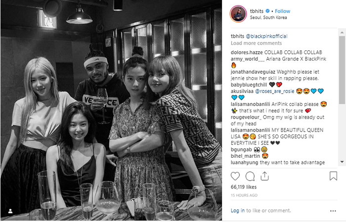 Tommy Brown bersama member Blackpink di Seoul sembari menikmati anggur dan makan malam.