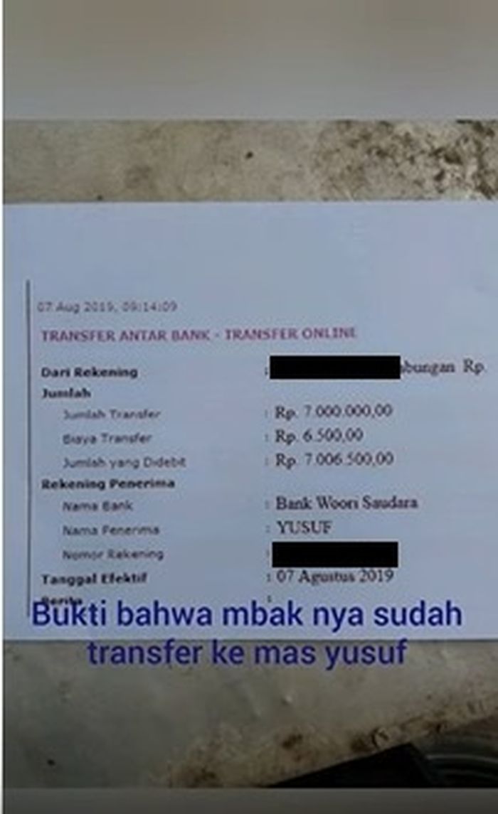 Bukti transfer