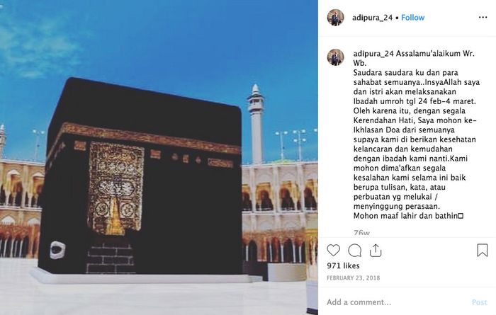 Adipura umroh pada 2018