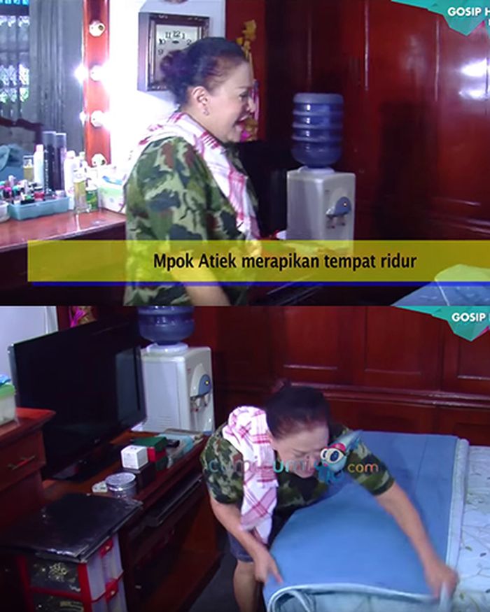 Potret kamar tidur Mpok Atiek