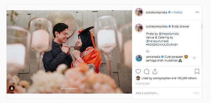 Unggahan Instagram Cut Meyriska