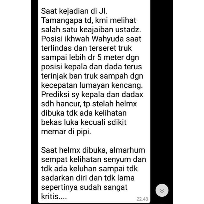 Kronologi kecelakaan