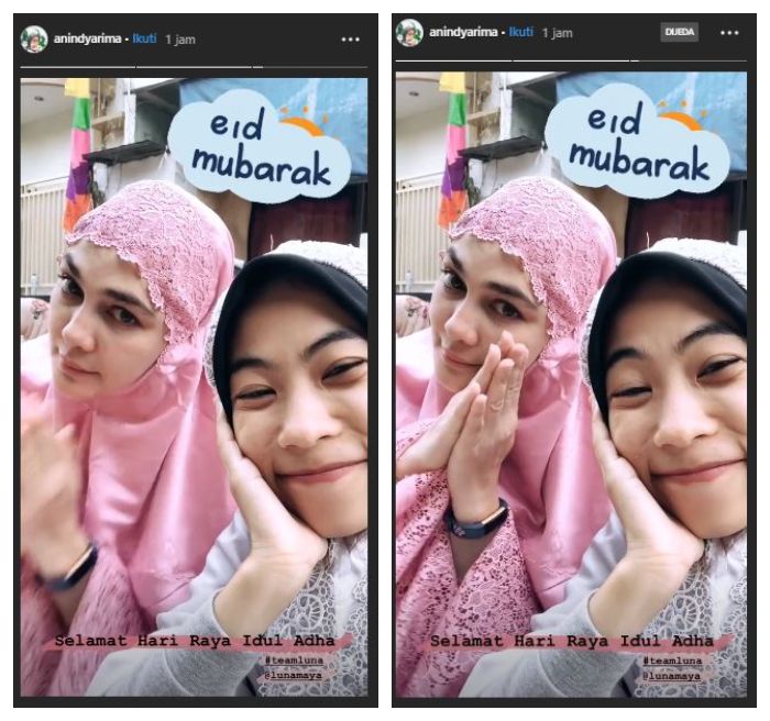 Penampilan Luna Maya di momen Idul Adha 2019
