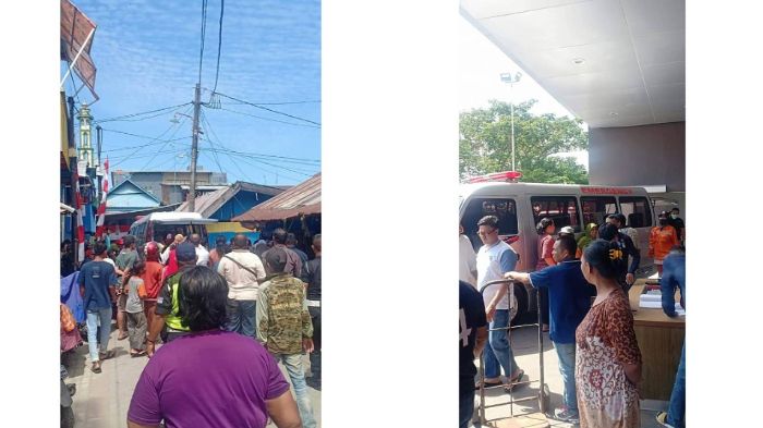 Suasana duka saat jenazah lina diantarkan ke rumah duka.