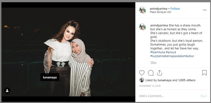 Luna Maya dan Rima.