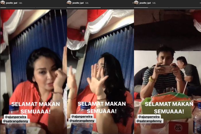 Ajun Perwira dan istri kepergok makan di pinggir jalan