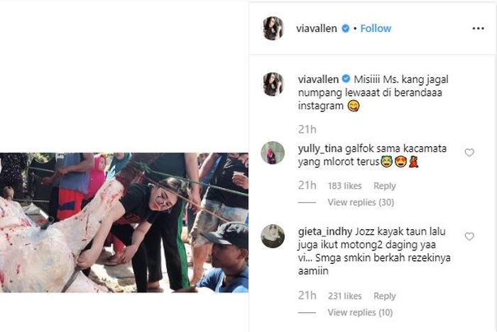 Via Vallen jadi tukang jagal