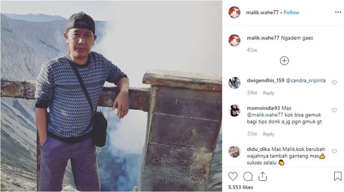 Cak Malik kini terlihat semakin gemuk