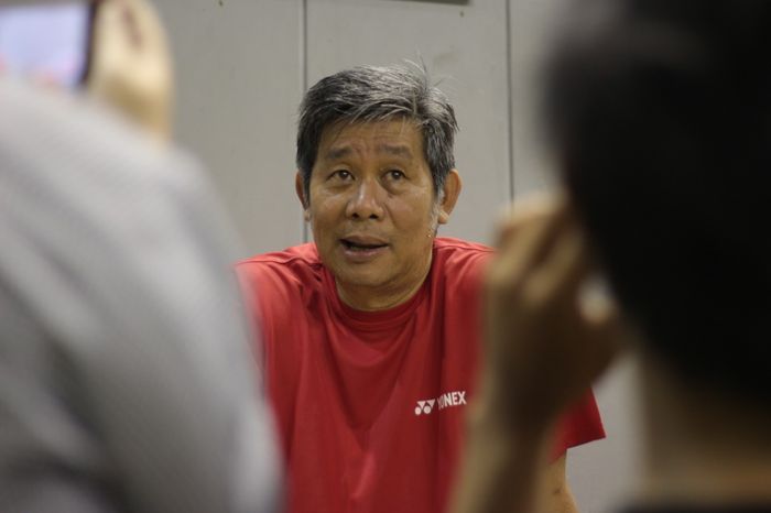 Wawancara bersama pelatih ganda putra Indonesia, Herry Iman Pierngadi di Pelatnas PBSI, Cipayung, Jakarta Timur.