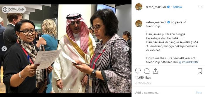 Retno Marsudi bagikan kisah persahabatannya selama 40 tahun dengan Sri Mulyani