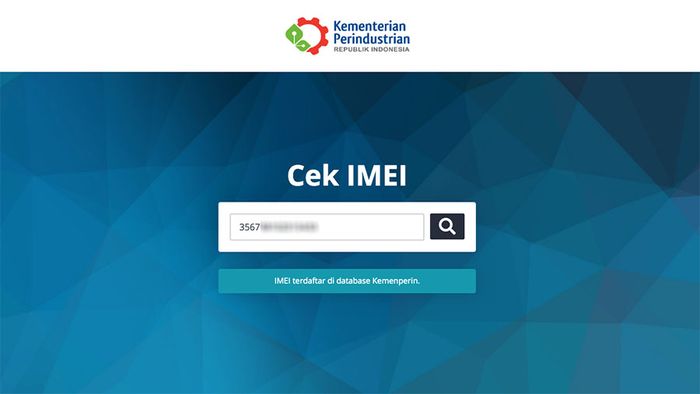 Situs Kemenperin akan menampilkan informasi apakah IMEI ponsel Anda terdaftar atau tidak