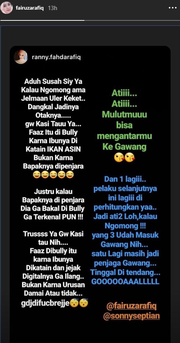 Disalahkan Barbie Kumalasari Karena Putranya Dibully Ikan Asin, Fairuz: 'Hati-Hati Mulutmu! Bisa Bikin Nyusul yang 3 Lo!'