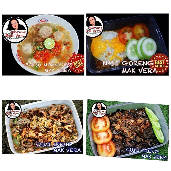 Aneka menu makanan yang dijual Mak Vera
