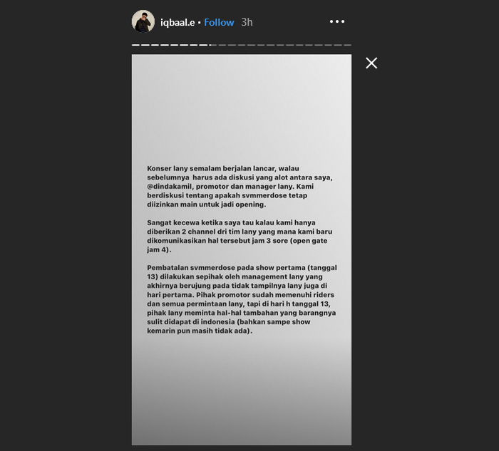Story Iqbaal Ramadhan