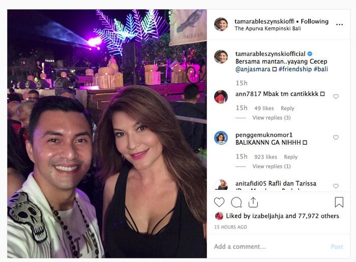 Anjasmara dan Tamara Bleszynski reuni