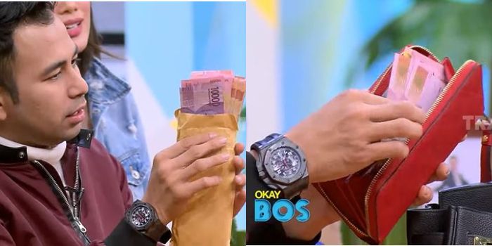 Uang dalam amplop cokelat dan dompet milik Ussy