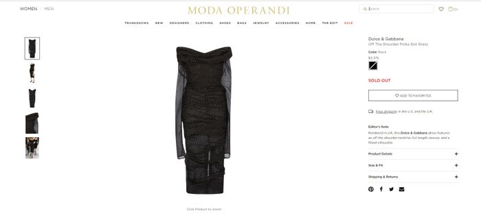 Dolce & Gabbana dengan seri Off The Shoulder Polkadot Dress