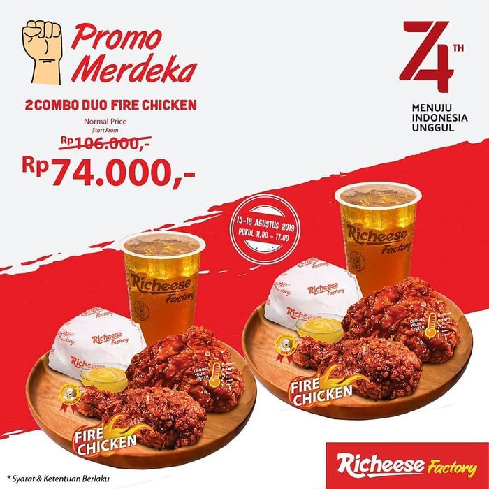 Promo diskon dari Richeese Factory
