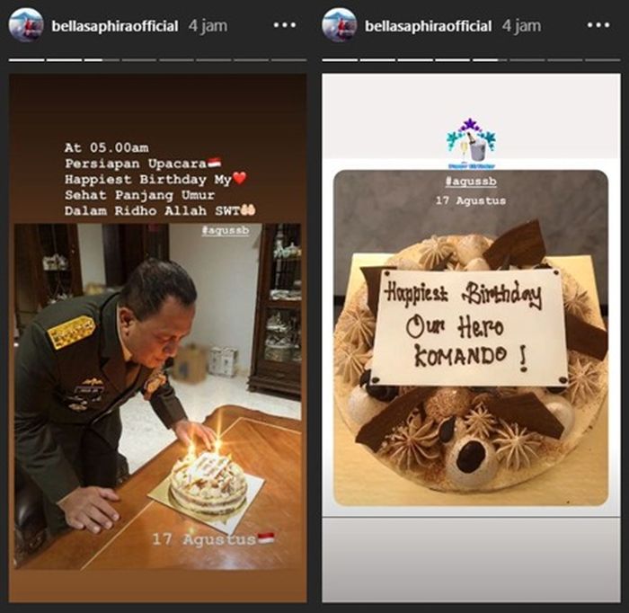 Suami Bella Saphira ulang tahun