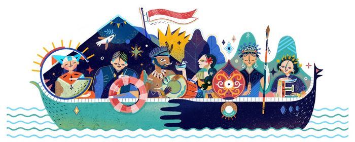Google Doodle Edisi Spesial HUT RI tahun 2017.