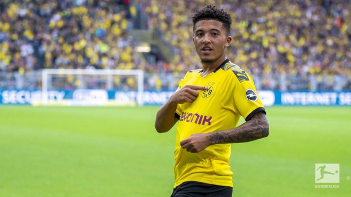 Jadon Sancho, membawa Borussia Dortmund menang 5-1 atas Augsburg pada pekan pertama Bundesliga, Sabtu (17/8/2019) di Signal Iduna Park.